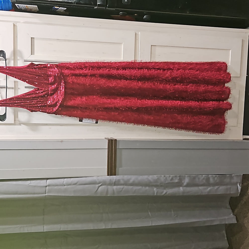 Burgundy long evening gown